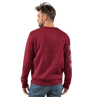 Men's Starter Burgundy Washington Commanders Fight On Knit Crewneck Sweatshirt