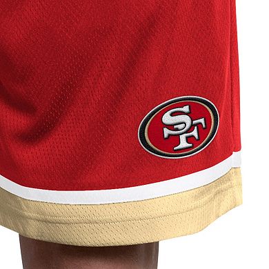 Men's Starter Scarlet San Francisco 49ers Power Play Mesh Shorts