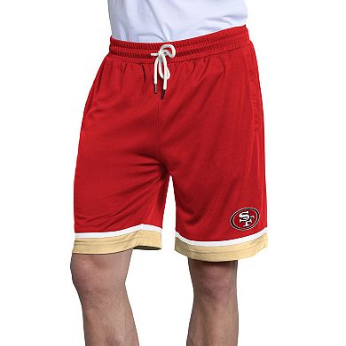 Men's Starter Scarlet San Francisco 49ers Power Play Mesh Shorts