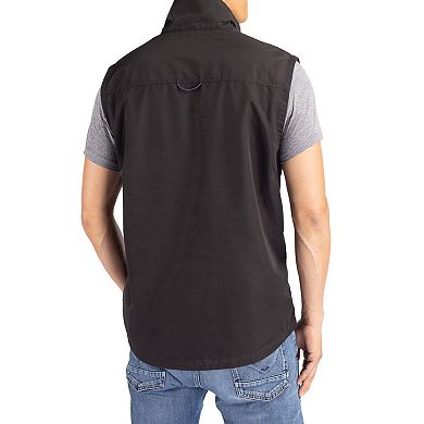 Men's Cutter & Buck Black LSU Tigers Charter Eco Recycled Full-Zip Vest