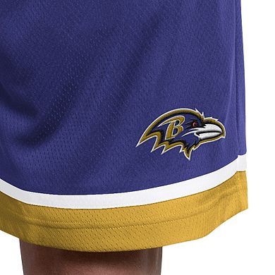 Men's Starter Purple Baltimore Ravens Power Play Mesh Shorts