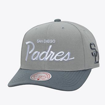 Men's Mitchell & Ness Gray San Diego Padres Cooperstown Thunderstorm Head Coach Pro-Crown Adjustable Hat