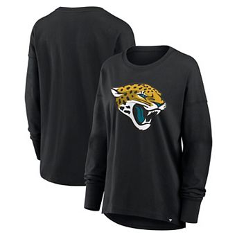 Women's Fanatics Black Jacksonville Jaguars Relaxed Hip Essential Long Sleeve T-Shirt
