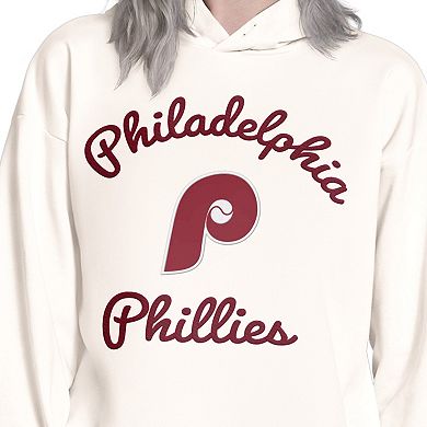 Women's Starter Cream Philadelphia Phillies Baseline Hoodie Sweatshirt