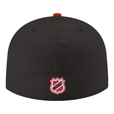 Men's New Era Black New Jersey Devils Core Logo Two-Tone 59FIFTY Fitted Hat