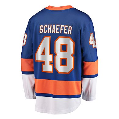 Men's Fanatics Matthew Schaefer Royal New York Islanders Home Breakaway Player Jerseys