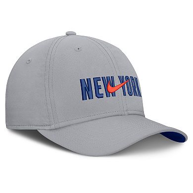 Men's Nike Gray New York Mets Primetime Rise Dri-FIT Flex Hat