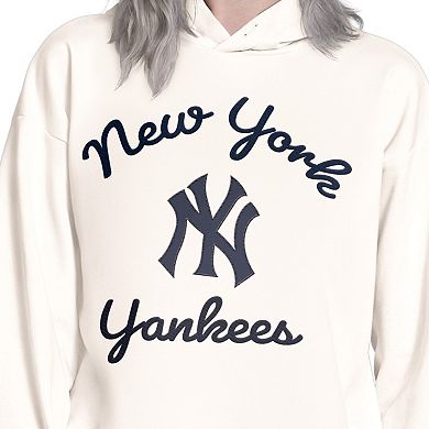 Women's Starter Cream New York Yankees Baseline Hoodie Sweatshirt