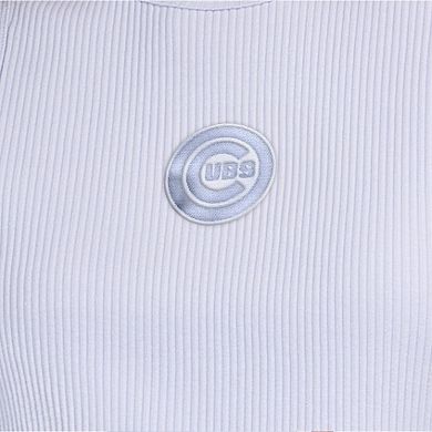Women's Starter Light Blue Chicago Cubs Pastels Ribbed Tank Top