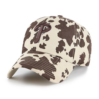Women's '47 Natural/Brown Philadelphia Phillies Bessie Clean Up Adjustable Hat