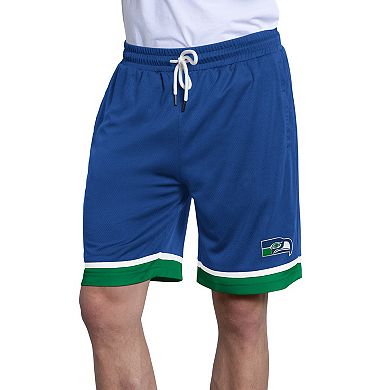 Men's Starter Royal Seattle Seahawks Throwback Power Play Mesh Shorts
