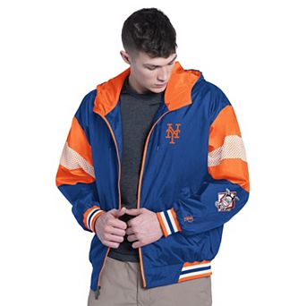Men's Pro Player Royal/Orange New York Mets Legacy Lightweight Full Zip Hooded Jacket