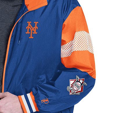 Men's Pro Player Royal/Orange New York Mets Legacy Lightweight Full-Zip Hooded Jacket