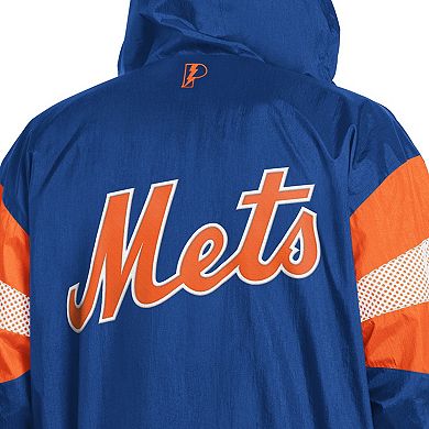 Men's Pro Player Royal/Orange New York Mets Legacy Lightweight Full-Zip Hooded Jacket