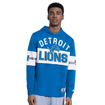 Men's Starter Royal Detroit Lions Fullback Jersey Hoodie