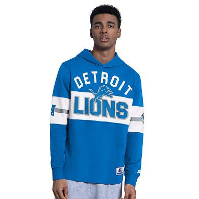 Men's Starter Royal Detroit Lions Fullback Jersey Hoodie