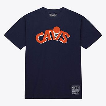 Unisex Mitchell & Ness Navy Cleveland Cavaliers Hardwood Classics Arch T-Shirt