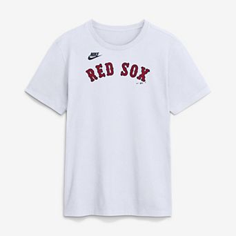 Men's Nike White Boston Red Sox Cooperstown Collection Wordmark T-Shirt