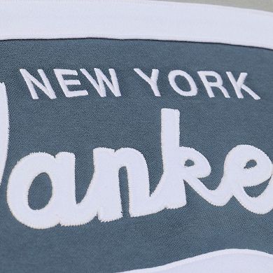 Men's Mitchell & Ness Gray New York Yankees Cooperstown Collection Thunderstorm Head Coach Hoodie