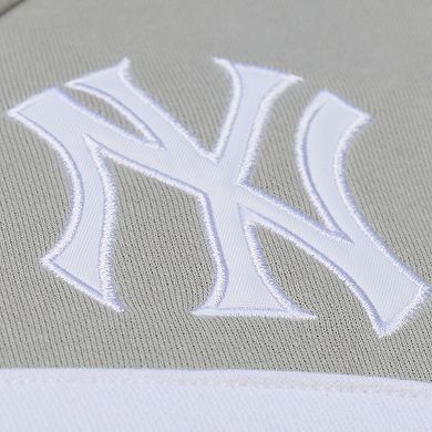 Men's Mitchell & Ness Gray New York Yankees Cooperstown Collection Thunderstorm Head Coach Hoodie