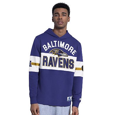 Men's Starter Purple Baltimore Ravens Fullback Jersey Hoodie