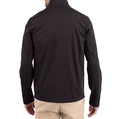 Men's Cutter & Buck Black LSU Tigers Evoke Eco Softshell Recycled Full-Zip Jacket