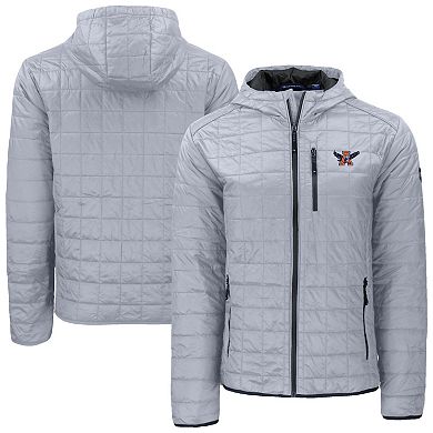 Men's Cutter & Buck Gray Auburn Tigers Rainier Eco PrimaLoft Hooded Full-Zip Jacket