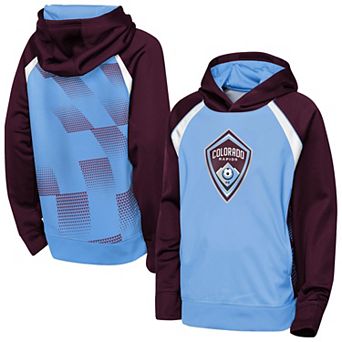 Youth Outerstuff Light Blue Colorado Rapids Striker Fleece Hoodie