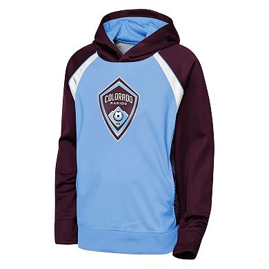 Youth Outerstuff Light Blue Colorado Rapids Striker Fleece Hoodie
