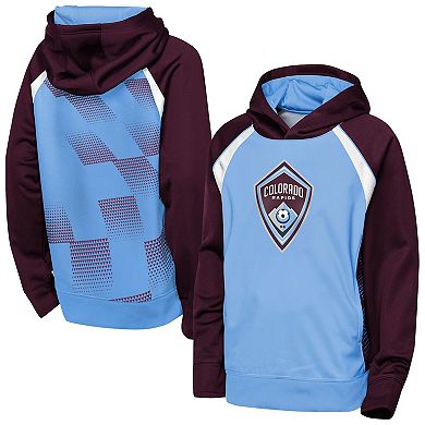 Youth Outerstuff Light Blue Colorado Rapids Striker Fleece Hoodie