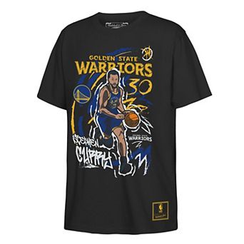 Youth Outerstuff Stephen Curry Black Golden State Warriors Chalked Up Player Name & Number T-Shirt