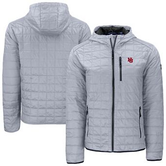 Men's Cutter & Buck Gray Nebraska Huskers Rainier Eco PrimaLoft Hooded Full-Zip Jacket