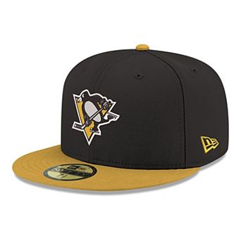 Men's New Era Black Pittsburgh Penguins Core Logo Two-Tone 59FIFTY Fitted Hat
