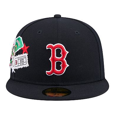 Men's New Era Navy Boston Red Sox City Patch 59FIFTY Fitted Hat