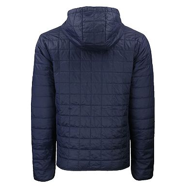 Men's Cutter & Buck Navy Auburn Tigers Rainier Eco PrimaLoft Hooded Full-Zip Jacket