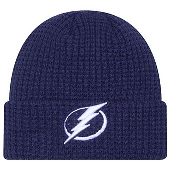 Men's New Era Blue Tampa Bay Lightning Waffle Cuffed Knit Hat