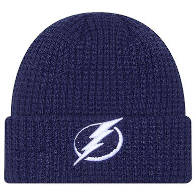 Men's New Era Blue Tampa Bay Lightning Waffle Cuffed Knit Hat