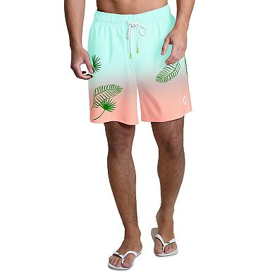 Men's Margaritaville Aqua Miami Dolphins Sunset On The Beach Swim Shorts