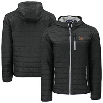 Men's Cutter & Buck Black Oregon State Beavers Rainier Eco PrimaLoft Hooded Full-Zip Jacket