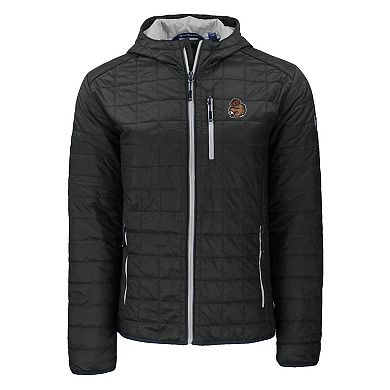 Men's Cutter & Buck Black Oregon State Beavers Rainier Eco PrimaLoft Hooded Full-Zip Jacket