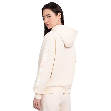 Women's Starter Cream Denver Broncos Pastels Relaxed Travel Hoodie