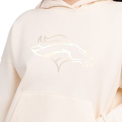 Women's Starter Cream Denver Broncos Pastels Relaxed Travel Hoodie