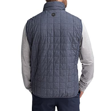 Men's Cutter & Buck Anthracite Virginia Cavaliers Rainier Eco Insulated PrimaLoft Full-Zip Puffer Vest