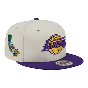 Men's New Era White Los Angeles Lakers Injection Localized 9FIFTY Snapback Hat