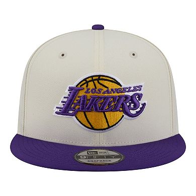 Men's New Era White Los Angeles Lakers Injection Localized 9FIFTY Snapback Hat