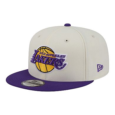 Men's New Era White Los Angeles Lakers Injection Localized 9FIFTY Snapback Hat