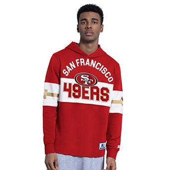 Men's Starter Scarlet San Francisco 49ers Fullback Jersey Hoodie
