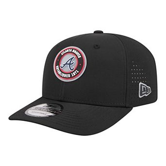 Men's New Era Black Atlanta Braves Circle 9SEVENTY Adjustable Hat