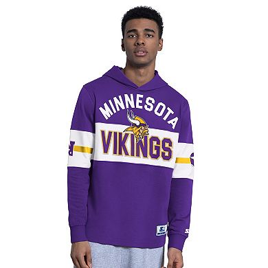 Men's Starter Purple Minnesota Vikings Fullback Jersey Hoodie