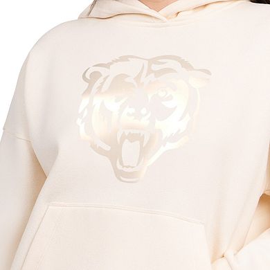 Women's Starter Cream Chicago Bears Pastels Relaxed Travel Hoodie